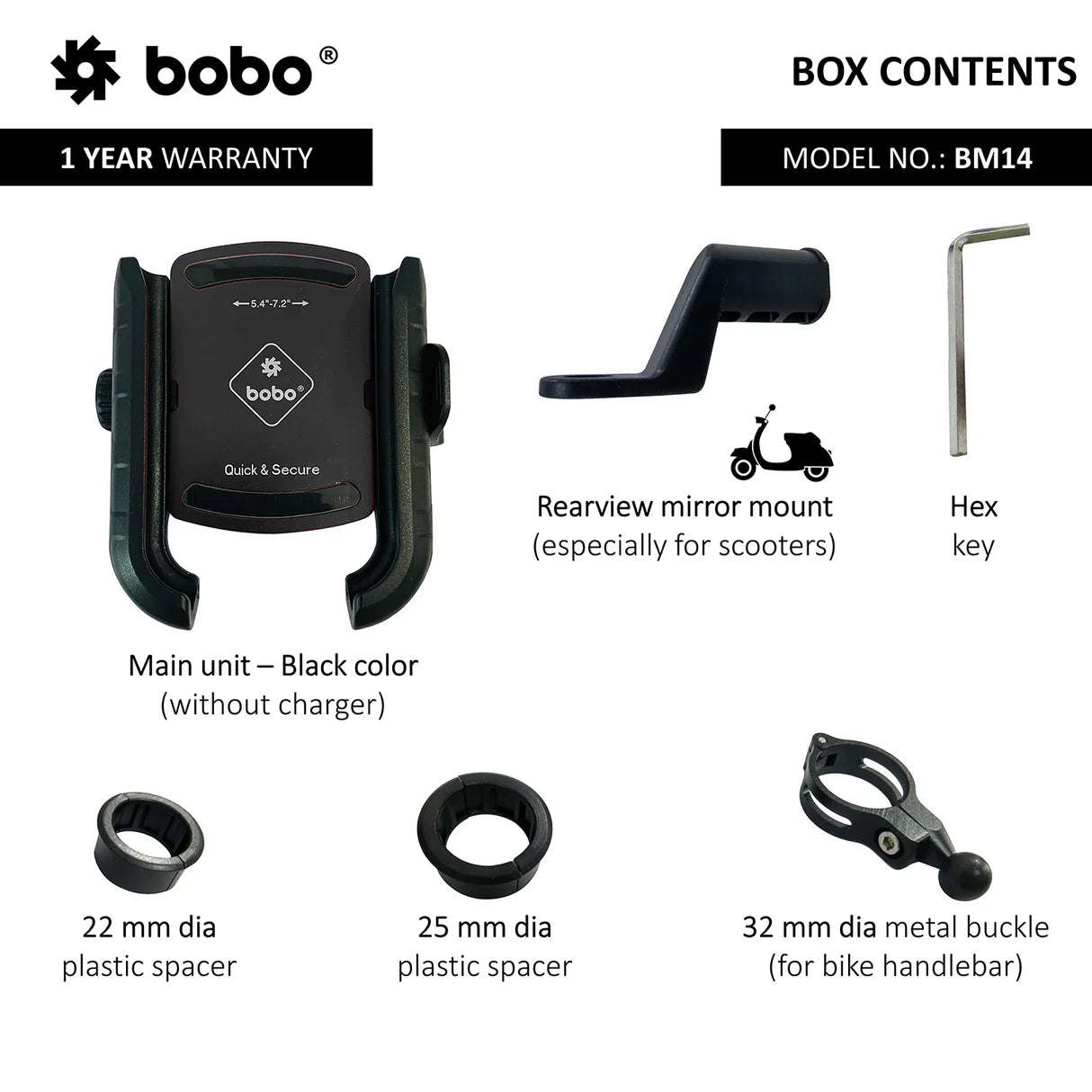 BOBO PHONE HOLDER WITH VIBRATION DAMPENER