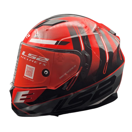 LS2 STREAM EVO SHADOW GLOSS RED WHITE ( FF320 )