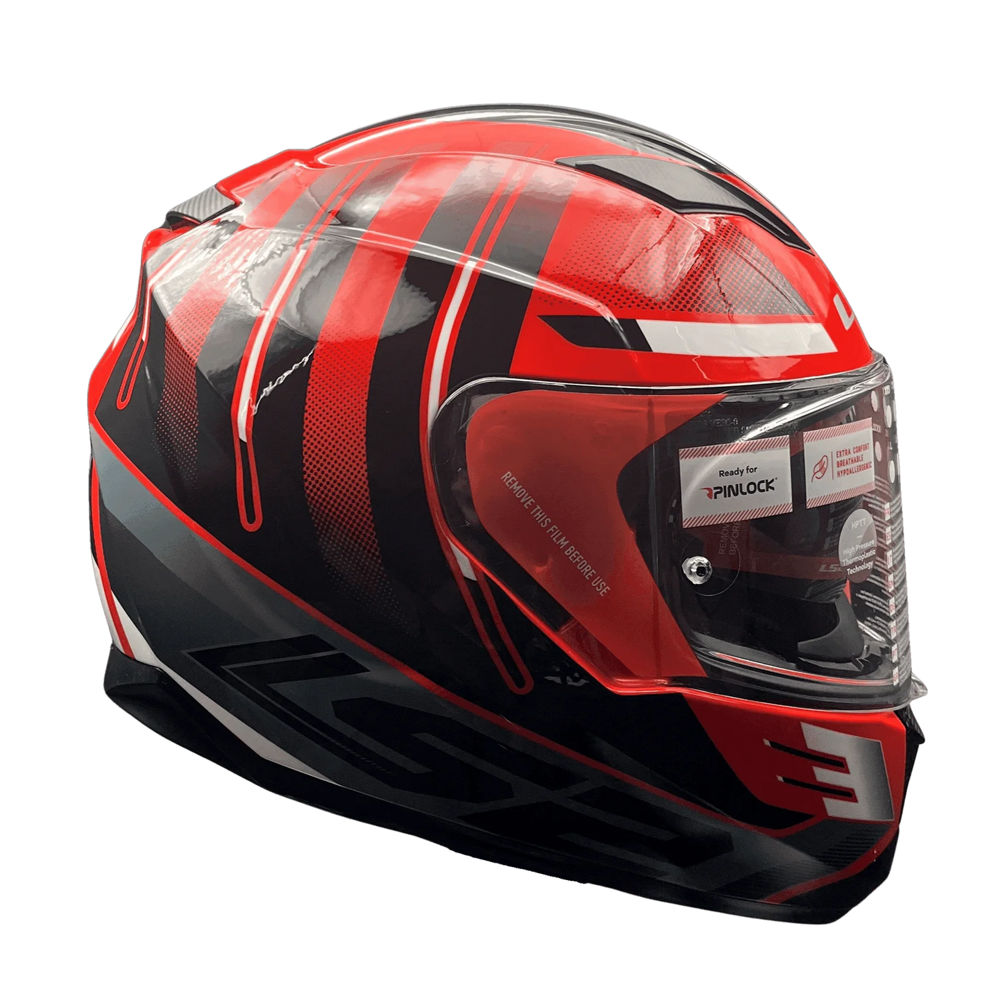 LS2 STREAM EVO SHADOW GLOSS RED WHITE ( FF320 )