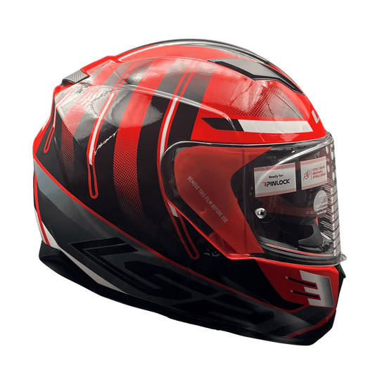 LS2 STREAM EVO SHADOW GLOSS RED WHITE ( FF320 )