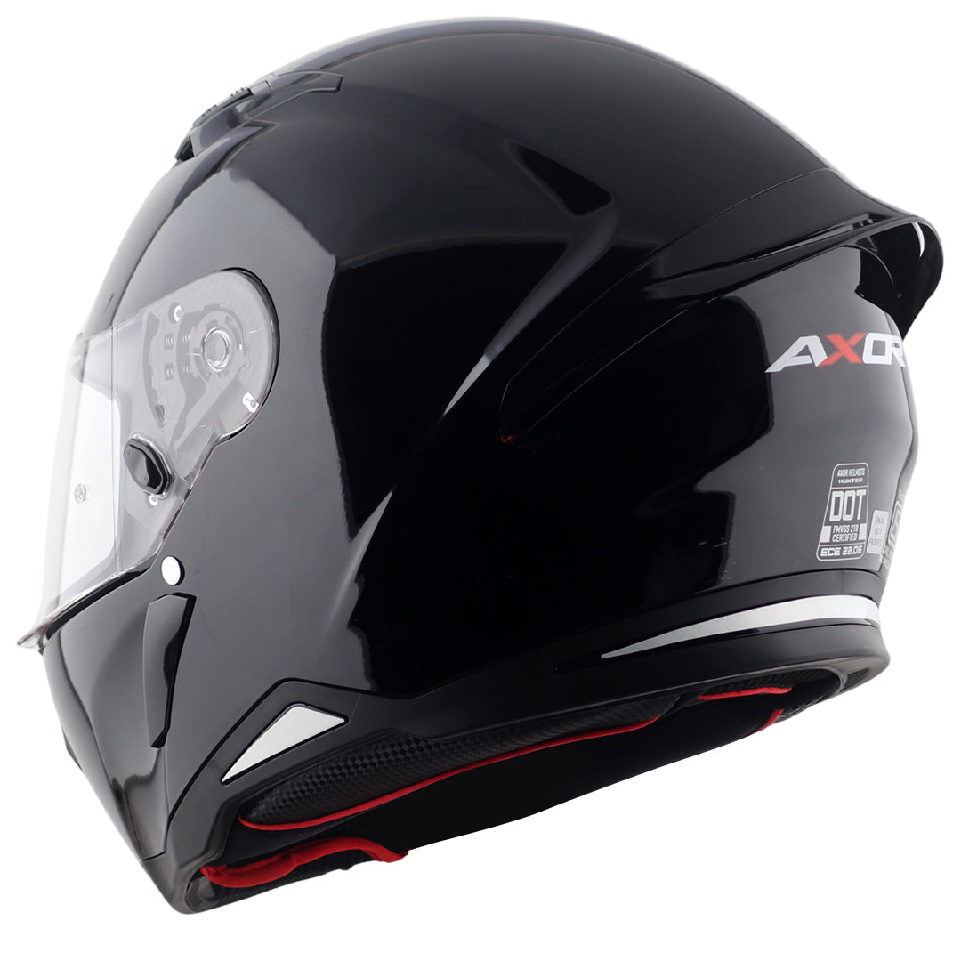 HUNTER SOLID BLACK HELMET