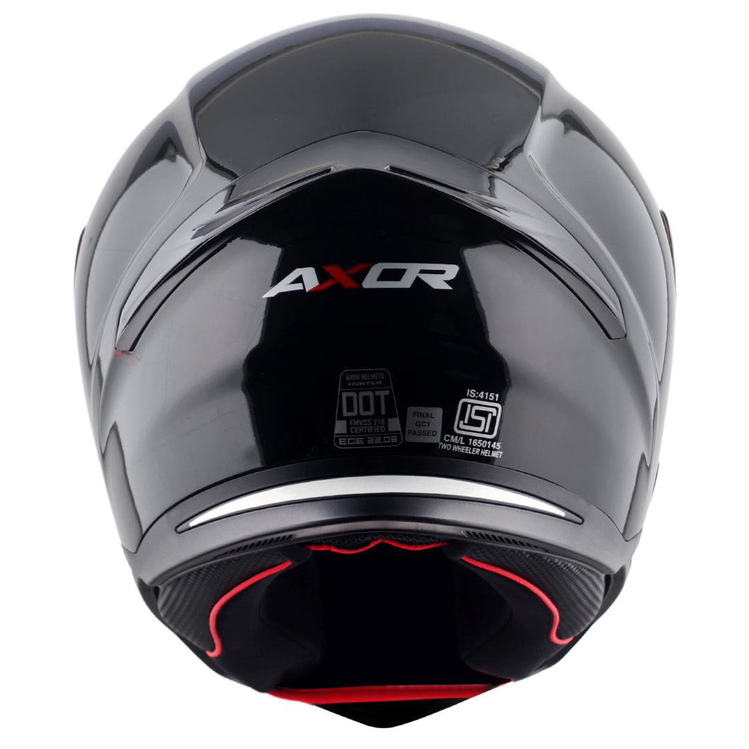 HUNTER SOLID BLACK HELMET