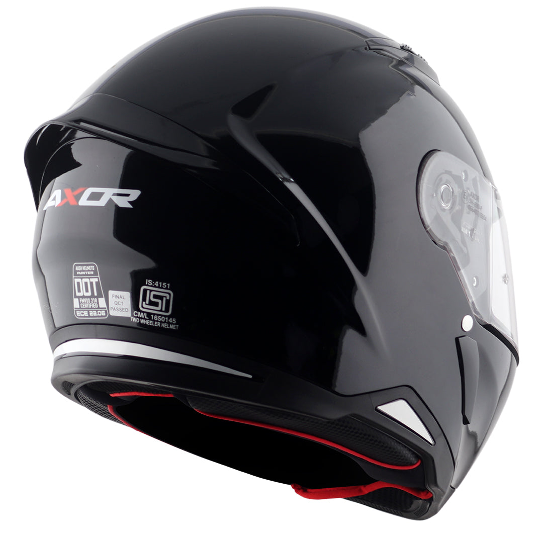 HUNTER SOLID BLACK HELMET