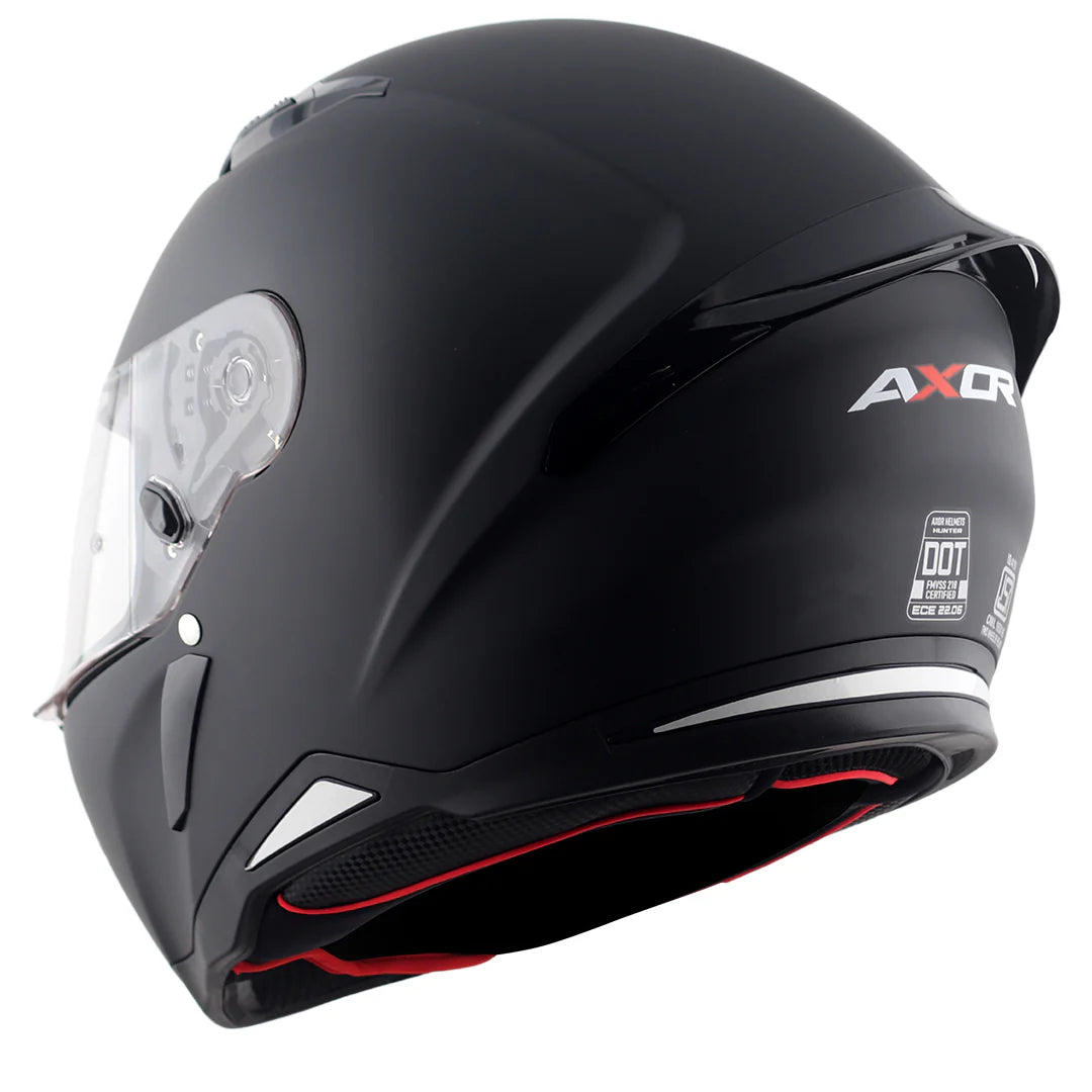 HUNTER SOLID BLACK HELMET
