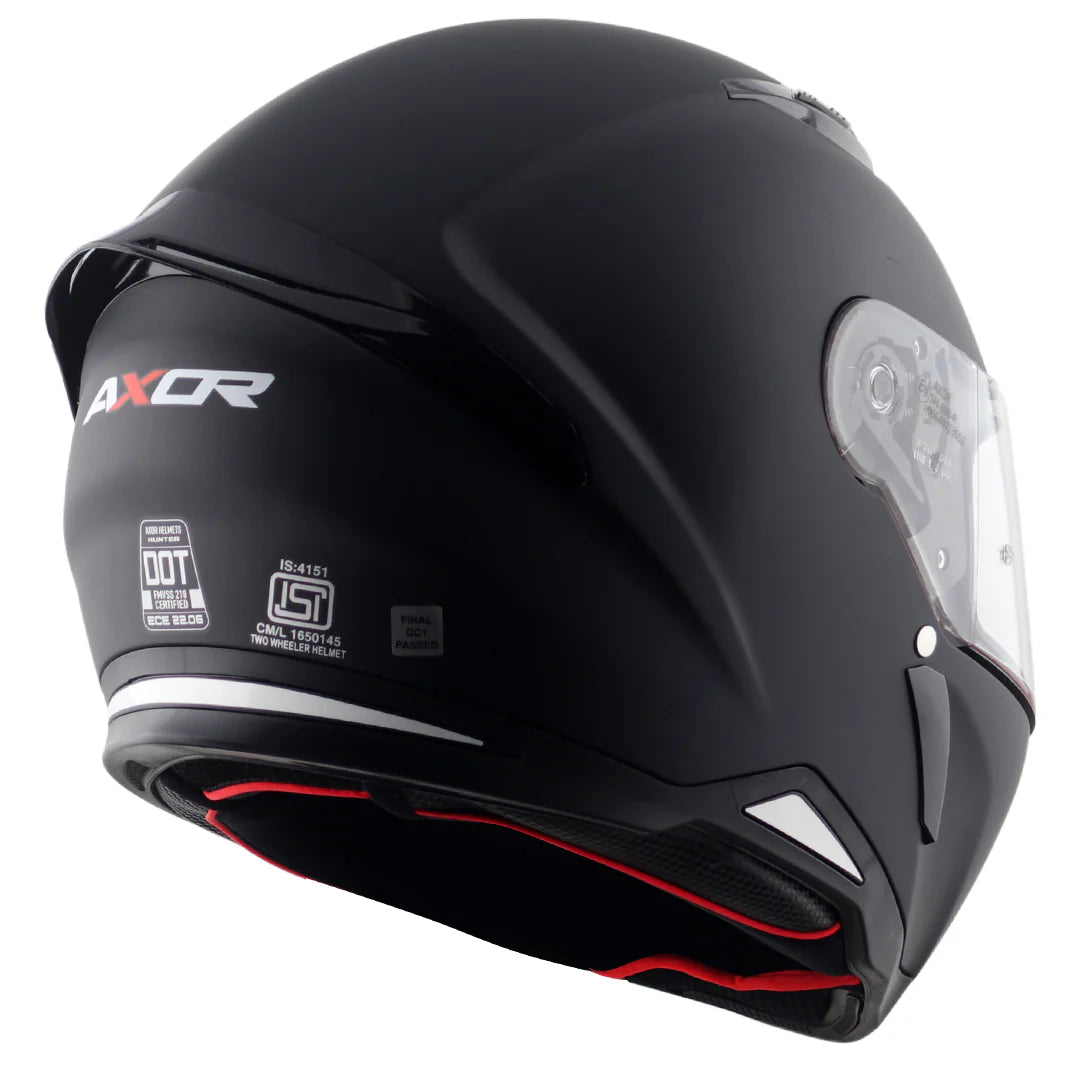 HUNTER SOLID BLACK HELMET