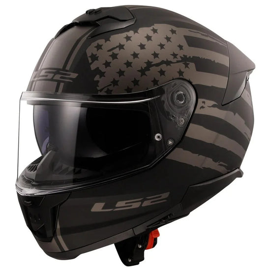 LS2 STREAM II FLAG MATT BLACK GREY-06 ( FF320 )