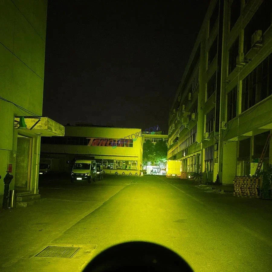HJG 6 LED 120W Round CREE Foglight Foglamp with Yellow Cover Car Accessories Led Headlights Lights Led Fog Lights For Motorcycle Car SUV Lights, Set of 2 with Wiring Harness Kit