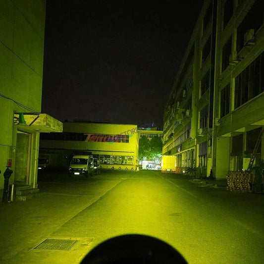 HJG 6 LED 120W Round CREE Foglight Foglamp with Yellow Cover Car Accessories Led Headlights Lights Led Fog Lights For Motorcycle Car SUV Lights, Set of 2 with Wiring Harness Kit