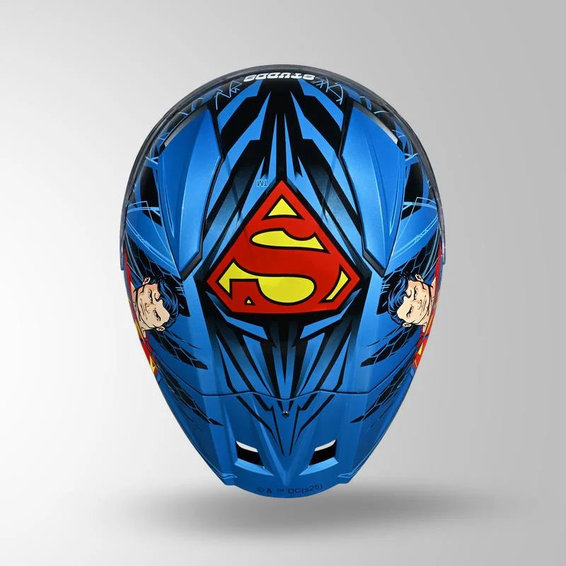 STUDDS HELIOS SUPERMAN EDITION BLUE & BLUE FULL FACE HELMET