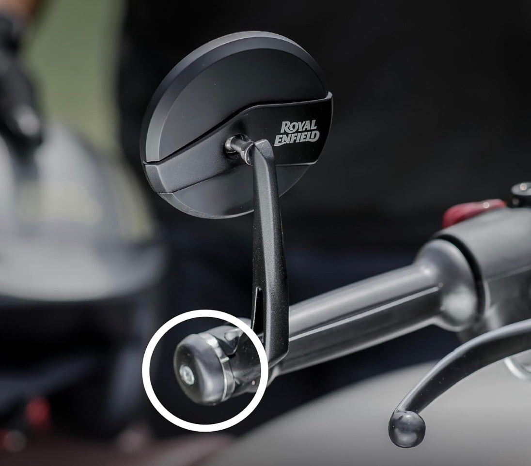 Royal Enfield Bar End Mirror For Gt, Interceptor 650, Classic Reborn from Sep 2021 Onward Models, Meteor 350, Hunter 350, Guerrilla 450.
