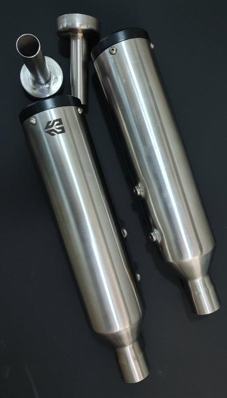 Adaptable Slip-On Exhaust (Pair)- For Royal Enfield Super Meteor 650 | SS MOTOCORP