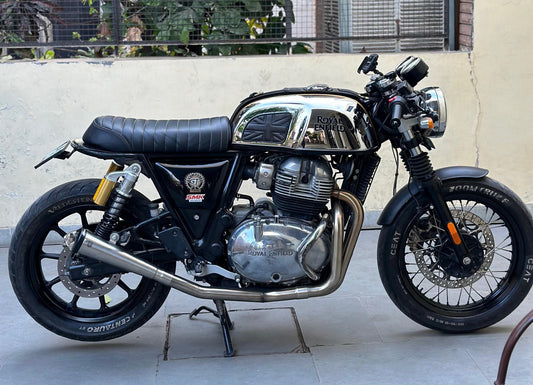 Royal Enfield- 2 x 1 Full System Exhaust with SLIM CAN - Interceptor 650 / Continental GT 650 | SS MOTOCORP