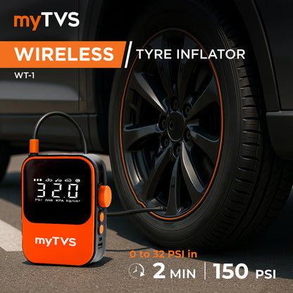 my TVS WT-1 CHARGEABLE 2 IN 1 TYRE INFLATOR FOR CAR WITH POWER BANK | MULTIPURPOSE TYRE INFLATOR