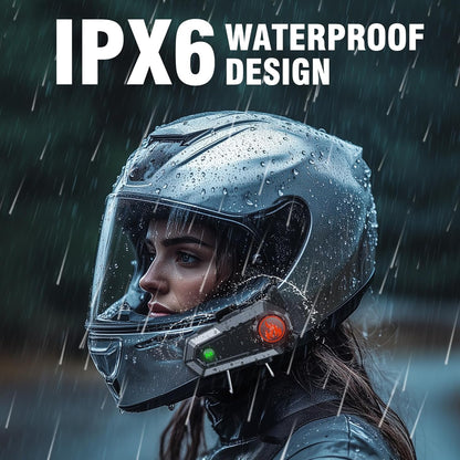 EDYELL C9 Motorcycle Bluetooth Intercom Headset,600M Talkback Distance,Wireless 50MM Earphone Helmet Bluetooth, IPX6 Waterproof