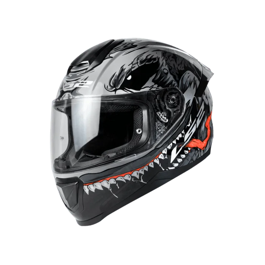 LS2 FLASH MONSTER BLACK GREY ( FF352 )