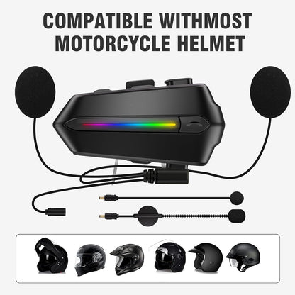 EDYELL C5S Bluetooth Dual Earphone for Helmet | Wireless On-Ear V5.4 | HD Calling and HiFi Music | IP67 Waterproof Headset | Compatible With All Helmets