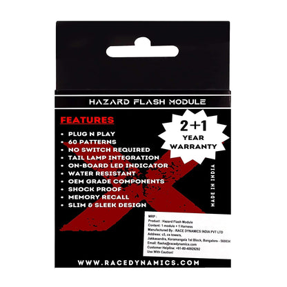 RACEDYNAMICS FLASH X 2 ( HAZARD FLASH MODULE )