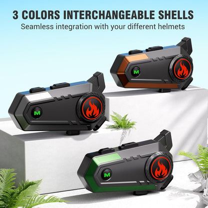 EDYELL C9 Motorcycle Bluetooth Intercom Headset,600M Talkback Distance,Wireless 50MM Earphone Helmet Bluetooth, IPX6 Waterproof