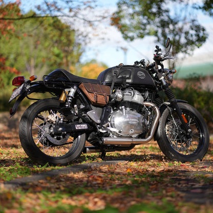 Royal Enfield- 2 x 2 Full System Exhaust with SHORT CANS - Interceptor 650 / Continental GT650 | SS MOTOCORP