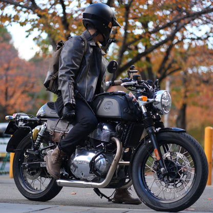 Royal Enfield- 2 x 2 Full System Exhaust with SHORT CANS - Interceptor 650 / Continental GT650 | SS MOTOCORP