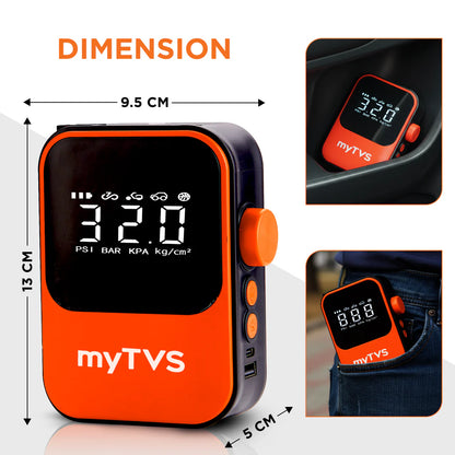 my TVS WT-1 CHARGEABLE 2 IN 1 TYRE INFLATOR FOR CAR WITH POWER BANK | MULTIPURPOSE TYRE INFLATOR