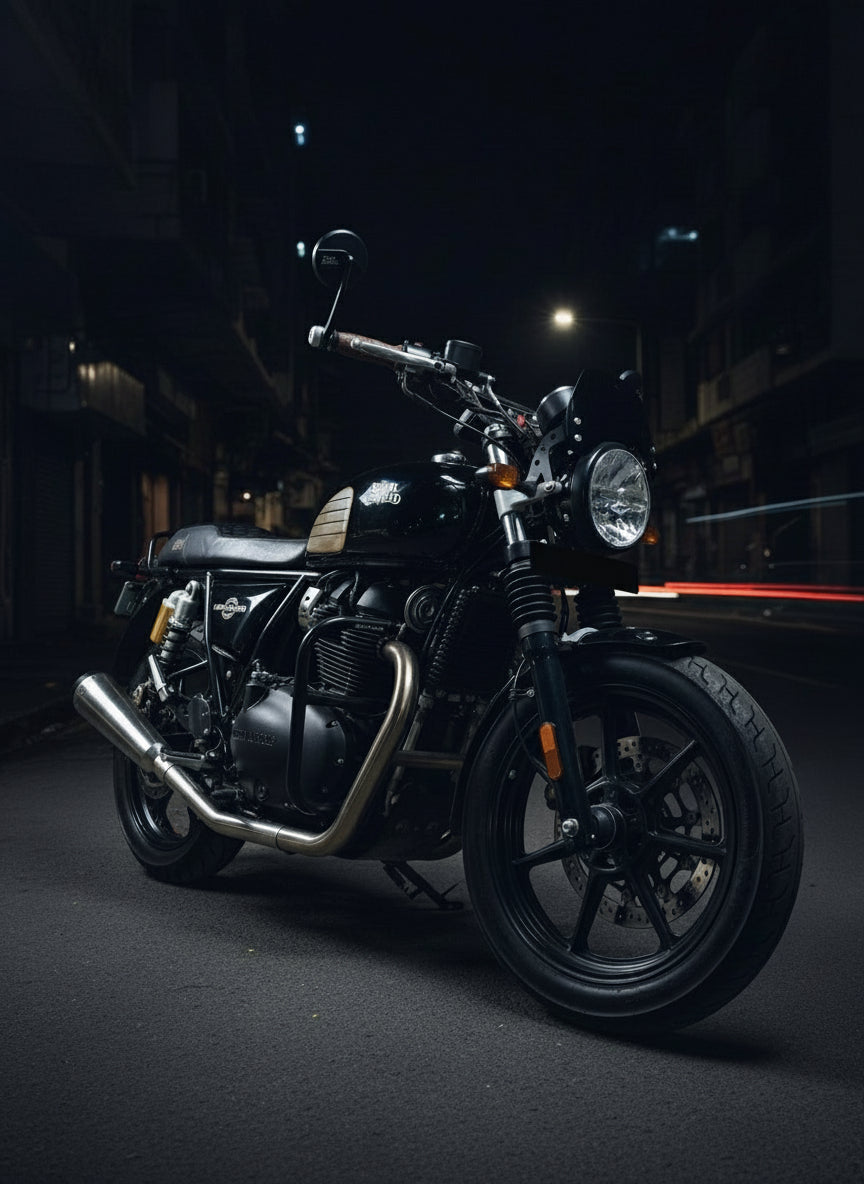 Royal Enfield- 2 x 2 Full System Exhaust with FAT CANS - Interceptor 650 / Continental GT 650 | SS MOTOCORP