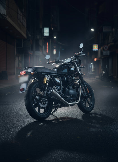 Royal Enfield- 2 x 2 Full System Exhaust with FAT CANS - Interceptor 650 / Continental GT 650 | SS MOTOCORP