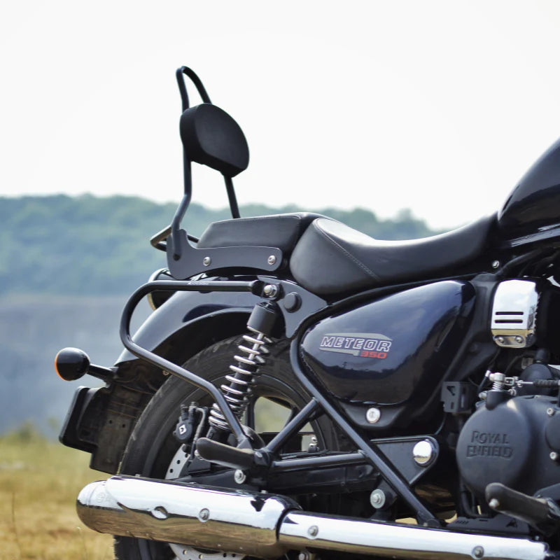 Sissy Bar with Backrest | Royal Enfield Meteor 350 | Black | AutoEngina