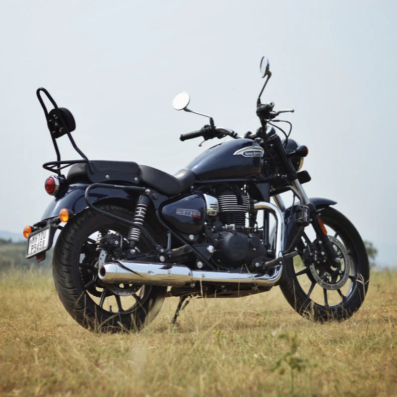 Sissy Bar with Backrest | Royal Enfield Meteor 350 | Black | AutoEngina