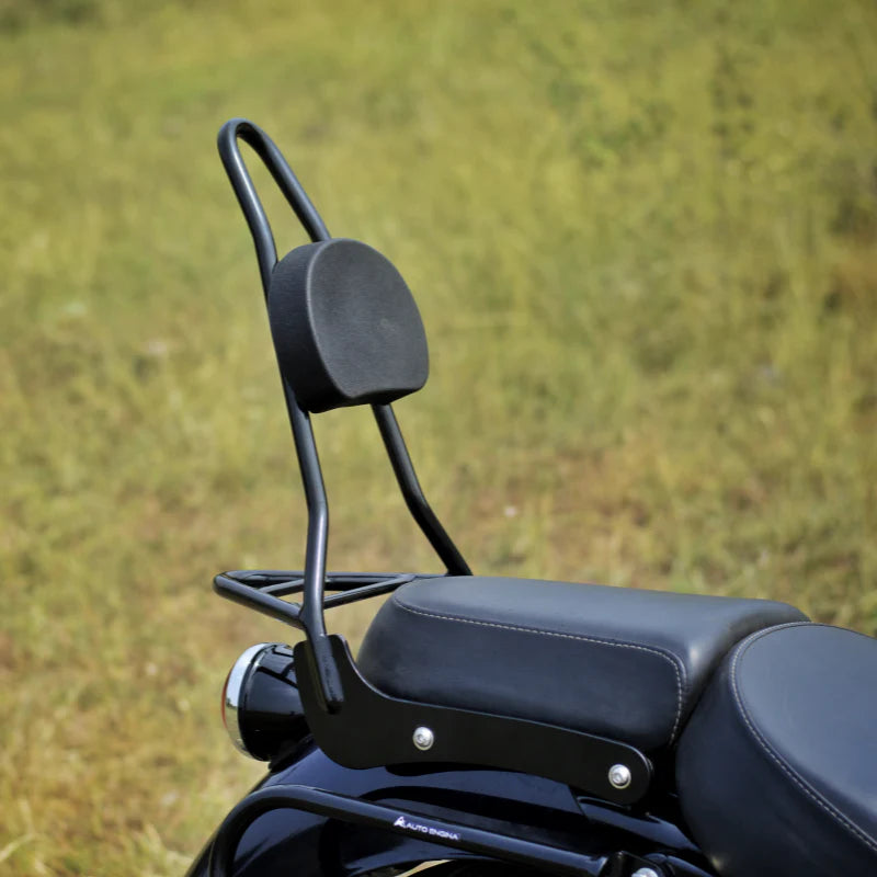 Sissy Bar with Backrest | Royal Enfield Meteor 350 | Black | AutoEngina