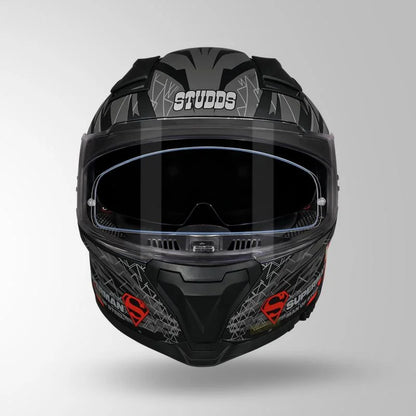 STUDDS HELIOS SUPERMAN EDITION FULL FACE HELMET