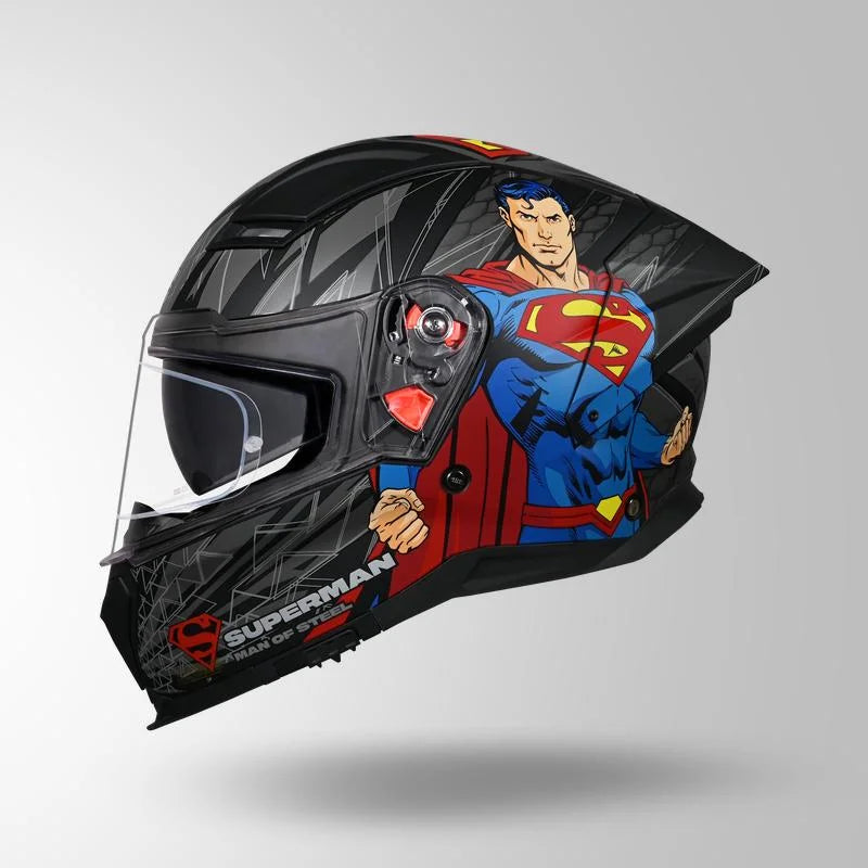 STUDDS HELIOS SUPERMAN EDITION FULL FACE HELMET
