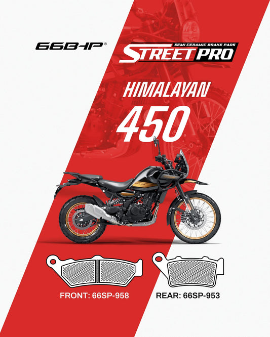 66 BHP Street Pro Semi Ceramic Brake Pads | Royal Enfield Himalayan 450