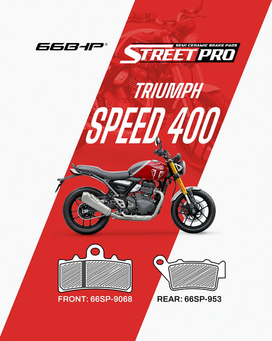66 BHP STREET PRO SEMI CERAMIC BRAKE PADS | TRIUMPH SPEED 400