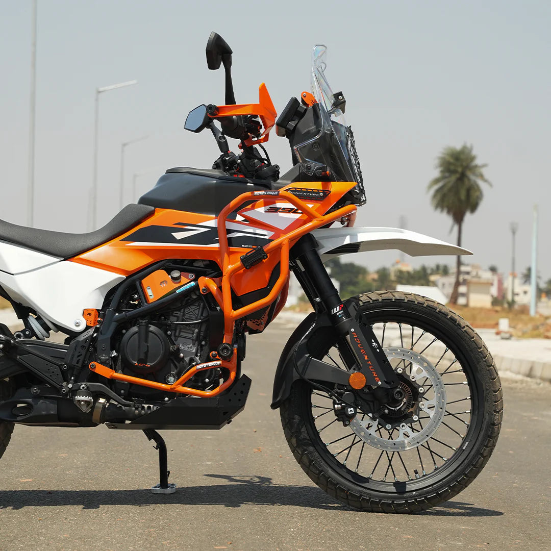 MOTOTORQUE ORANGE CRASH GUARD| KTM 390 Adventure/Adventure X