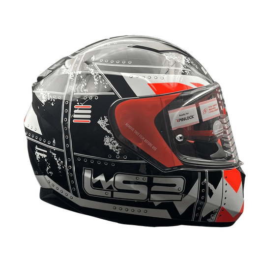 LS2 STREAM EVO MAX BLACK ORANGE ( FF320 )